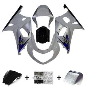 Amotopart 2000-2002 K1 K2 GSXR1000 Suzuki Blue&amp;White Style3 Kit carena