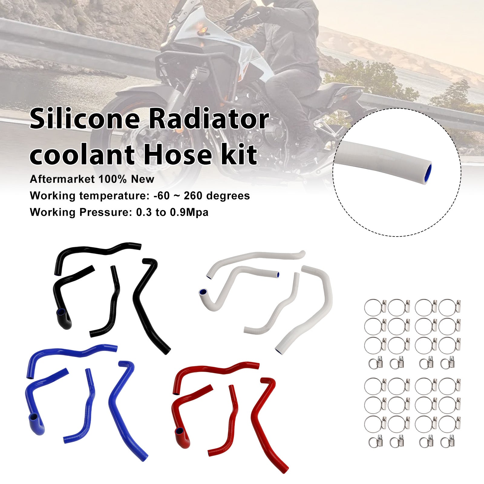 Honda NX400 NX500 CB500 CB500F/X/R Silicone Radiator coolant Hose