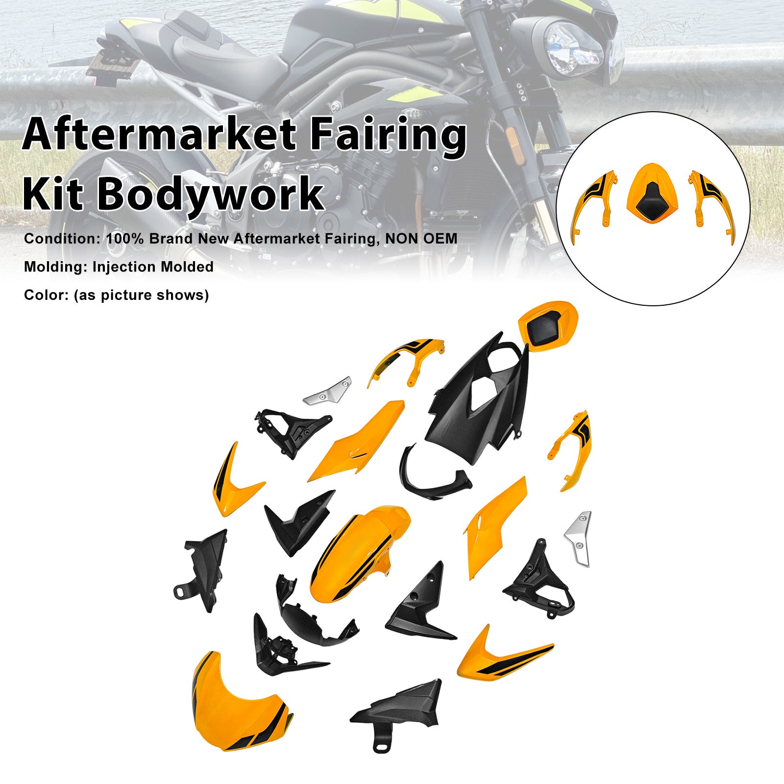 Amotopart 2020-2022 Collection de kits de carénage Triumph Street Triple 765 R/RS