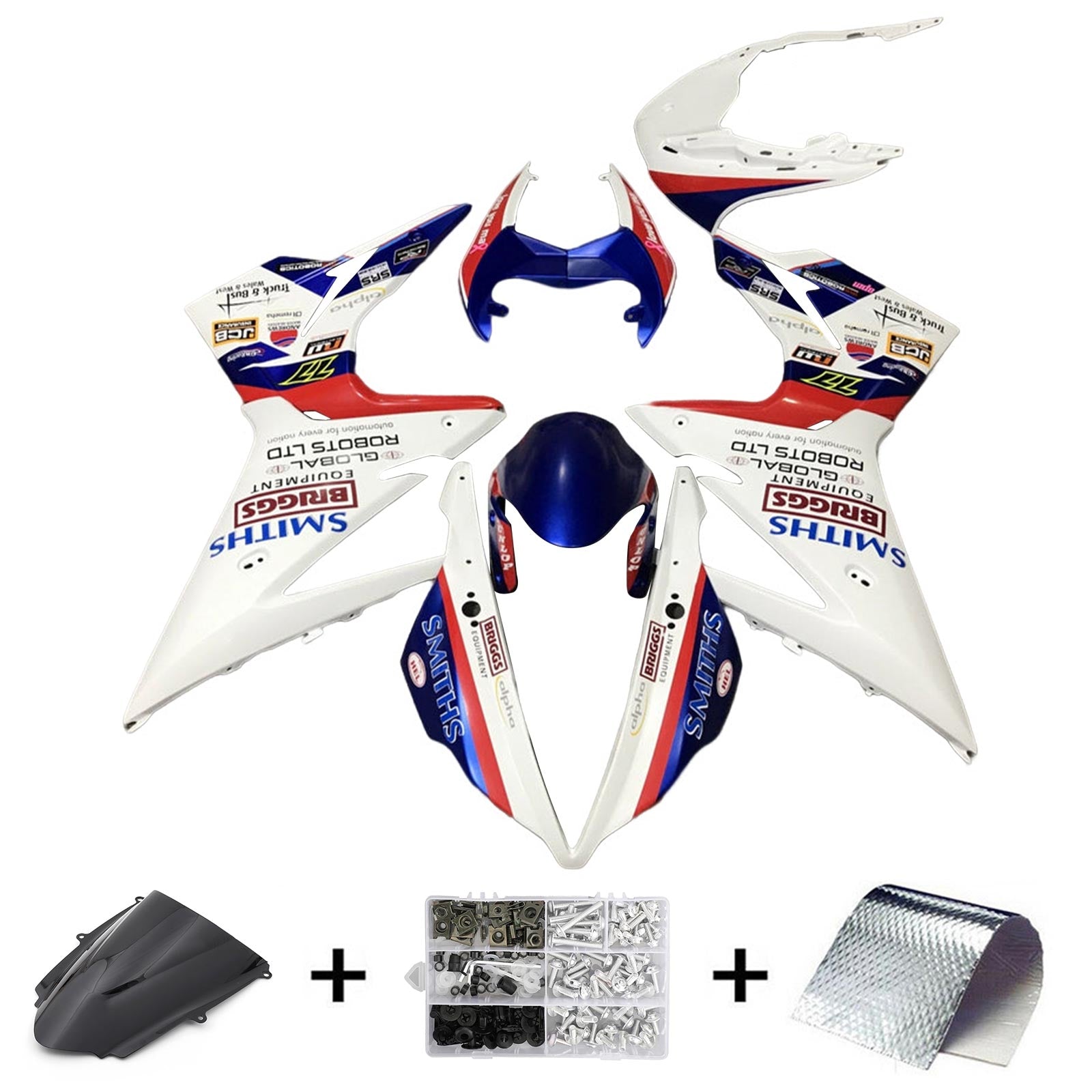 Amotopart Triumph Daytona 675 2013-2017 Red&Blue Fairing Kit