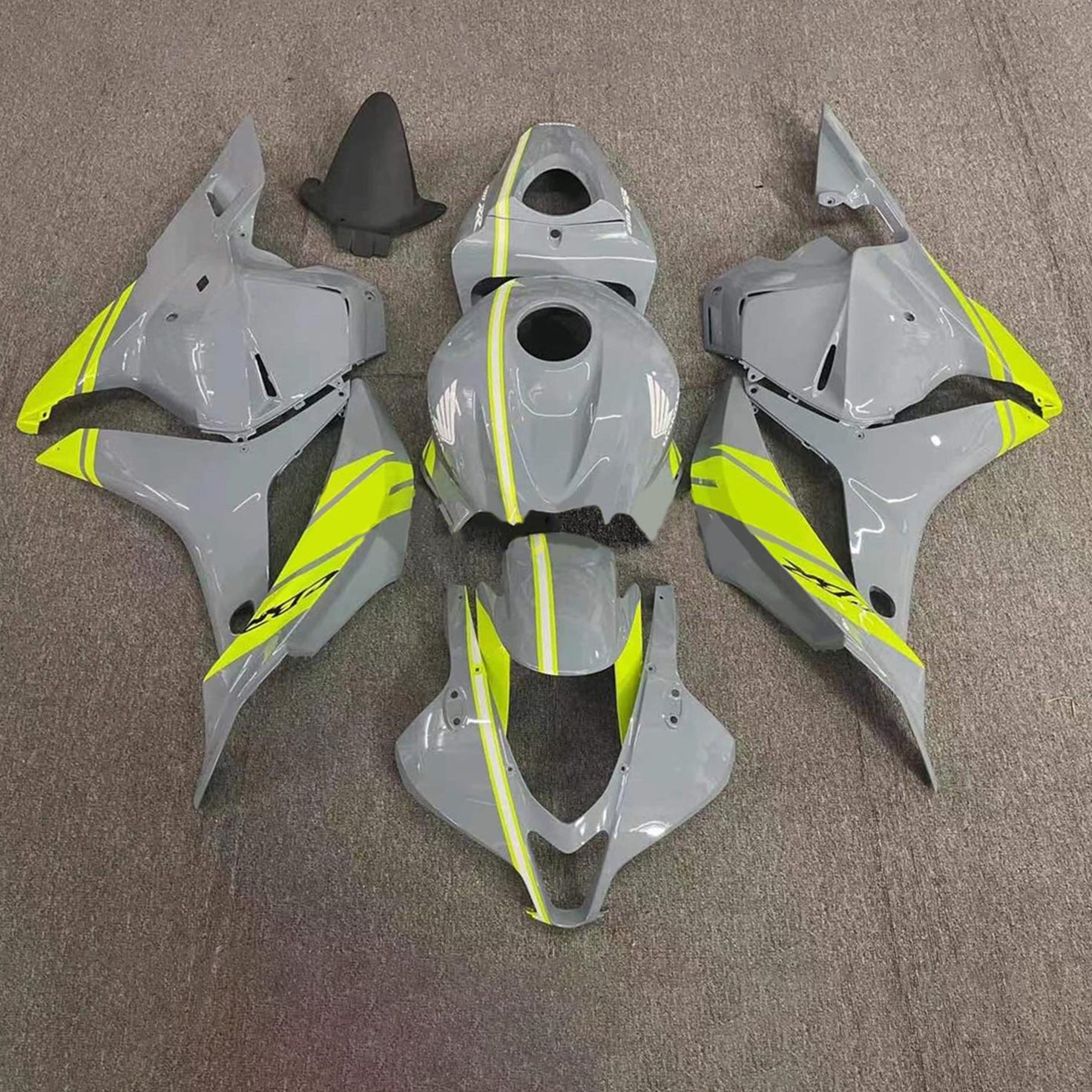 Amotopart 2007-2008 Honda CBR600RR Kit de carenado gris amarillo