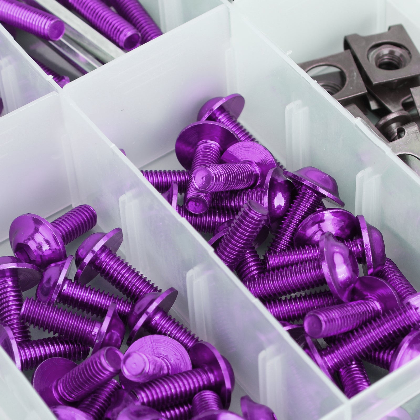 177PCS Motorcycle Sportbike Windscreen Fairing Bolts Kit Purple Fastener Screws