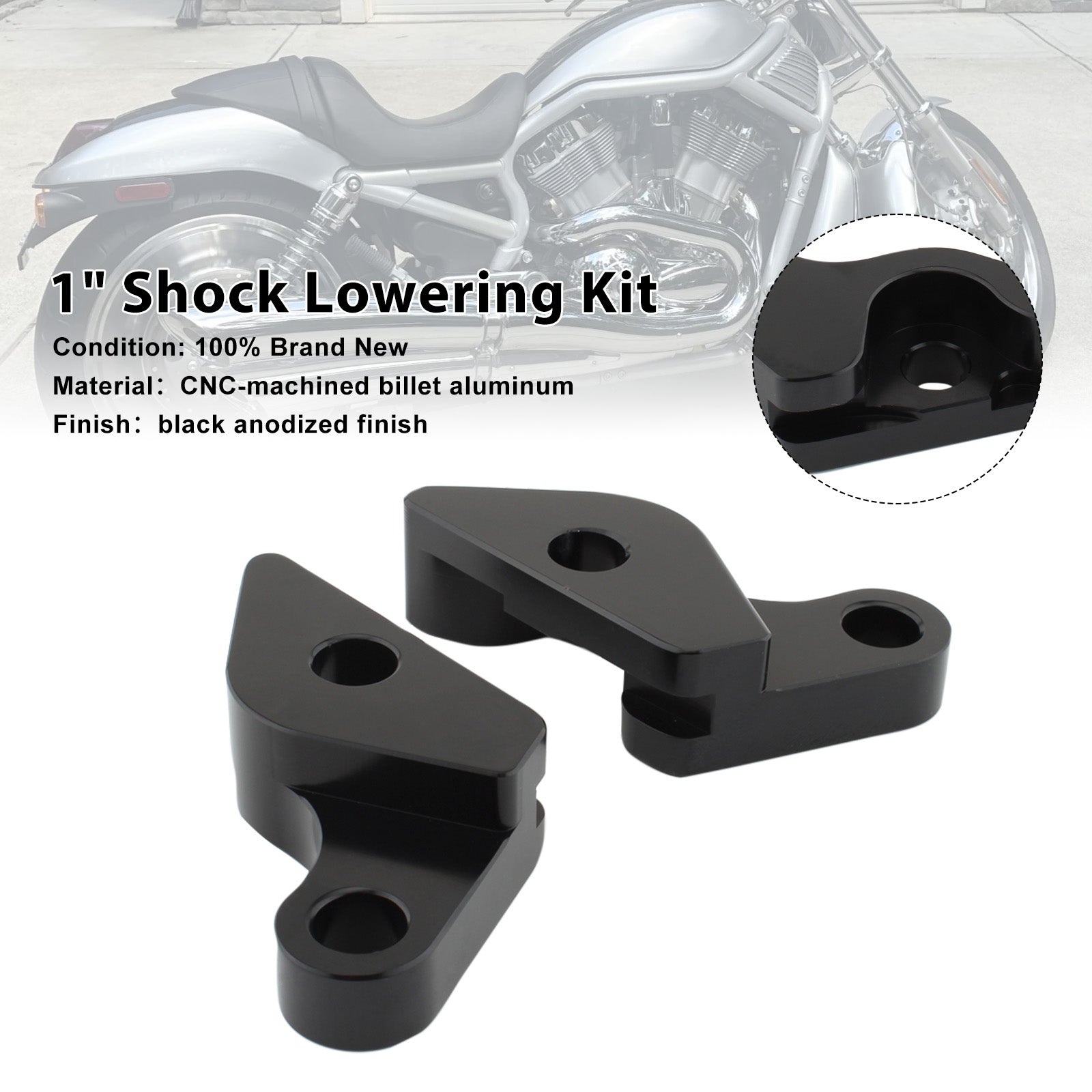 2007-2017 V-Rod VRSC 02-17 Night Rod Special 1" Shock Lowering Kit Fit