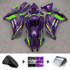 Kit carena Amotopart 2016-2020 Kawasaki ZX10R viola e verde