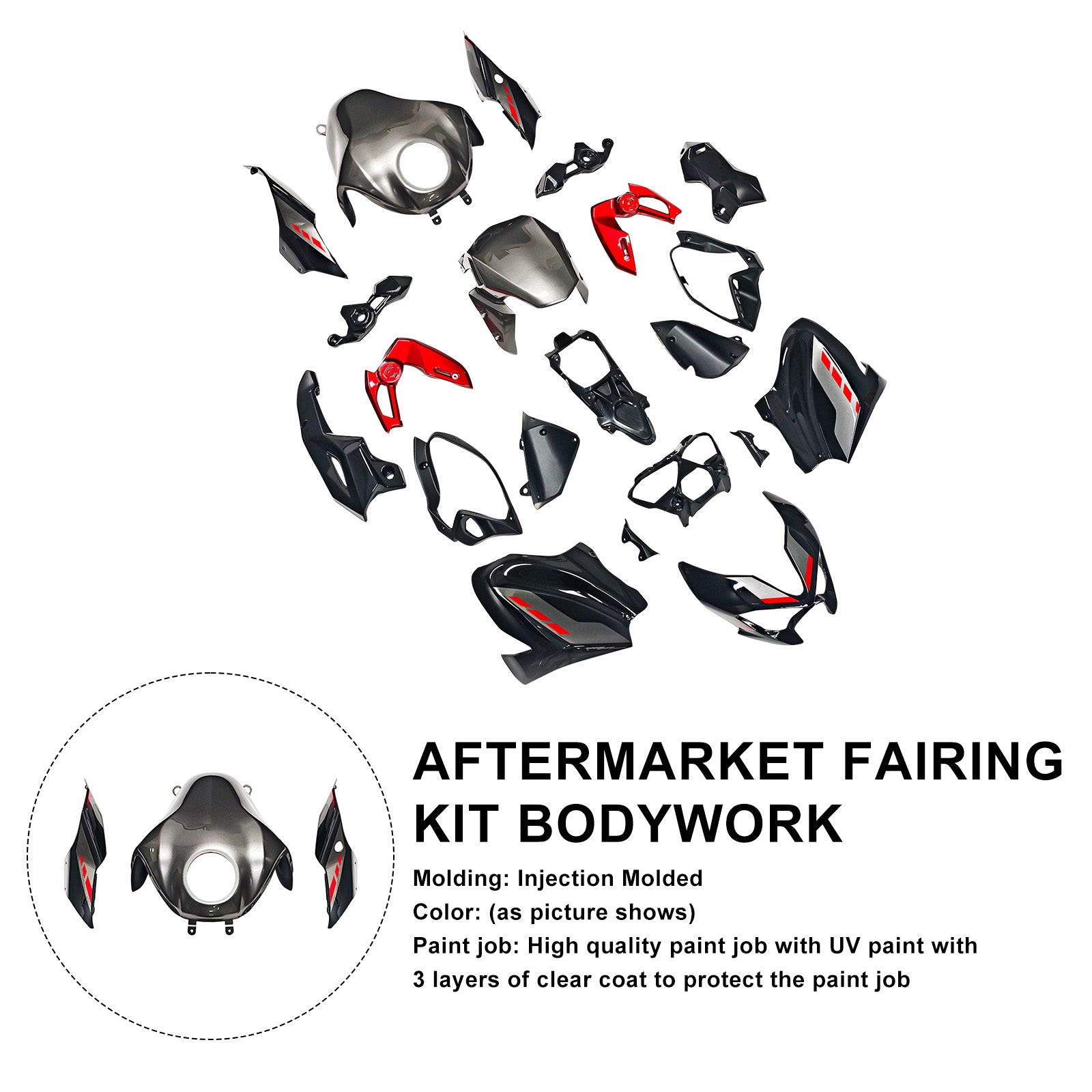Amotopart 2025-2026 Kawasaki Z900 Fairing Kit Collection