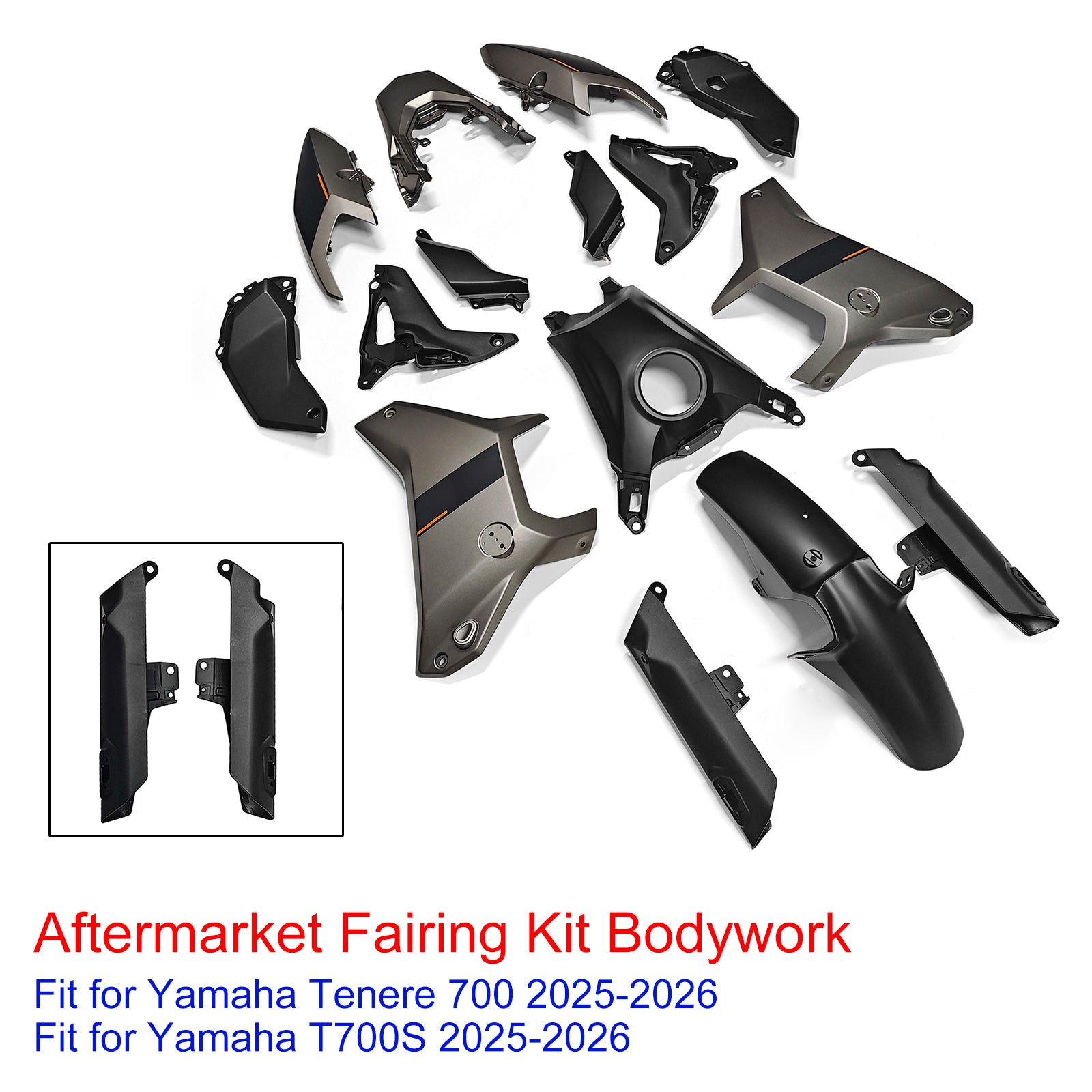 Amotopart 2025-2026 Yamaha Tenere 700 T700S Fairing Kit Collection
