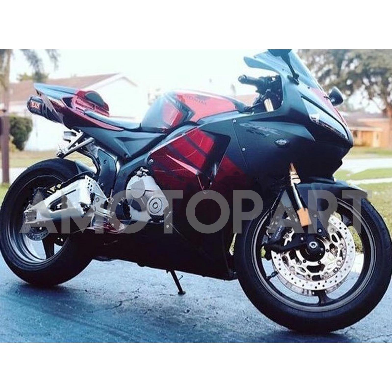Amotopart 2005–2006 Honda CBR600RR Schwarz-Rot-Verkleidungsset