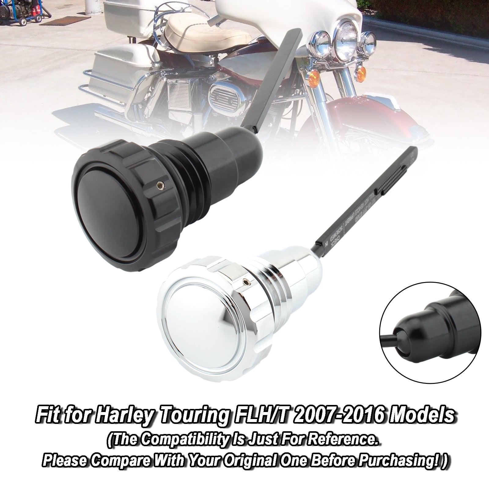 07-16 Harley Touring FLH/T Models Oil Dipstick Tank Cap Plug