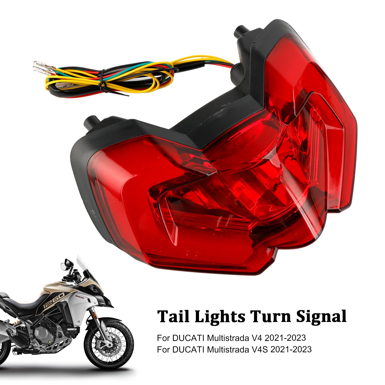 Tail Light Integrated Turn Signals For DUCATI Multistrada V4S V4 110 21-23