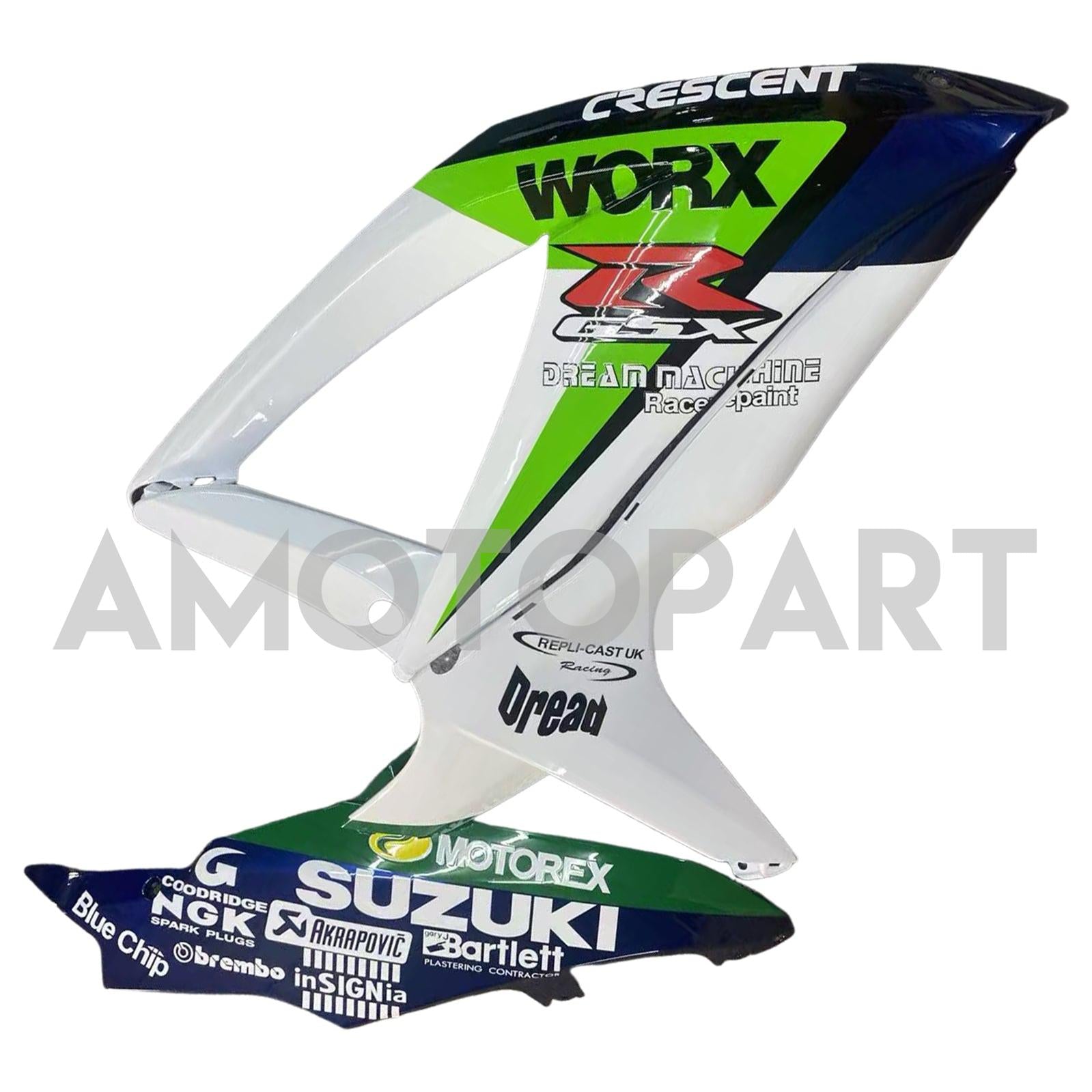 Amotopart 2008-2009 Suzuki GSXR 600/750 White Fairing Kit