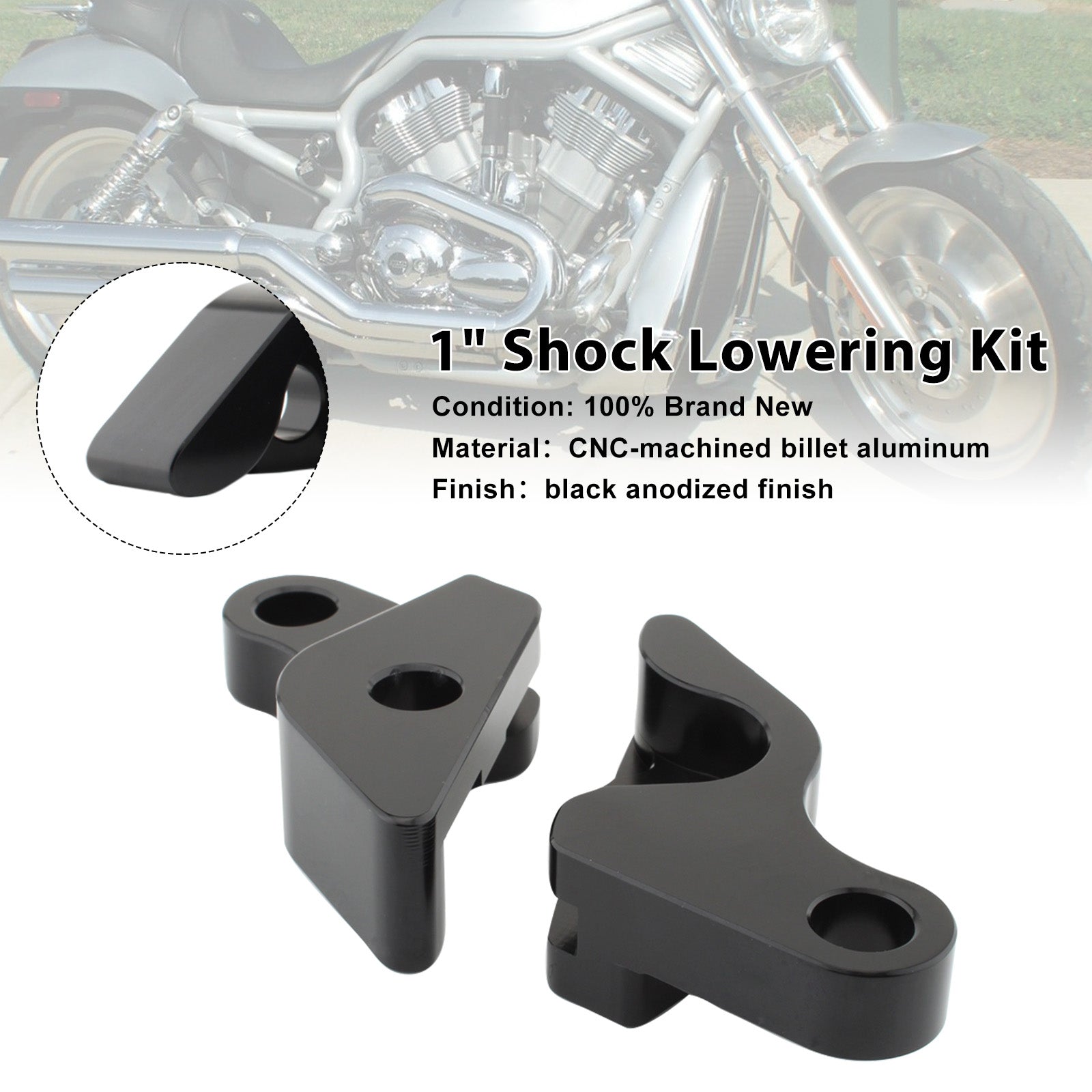 2007-2017 V-Rod VRSC 02-17 Night Rod Special 1" Shock Lowering Kit Fit