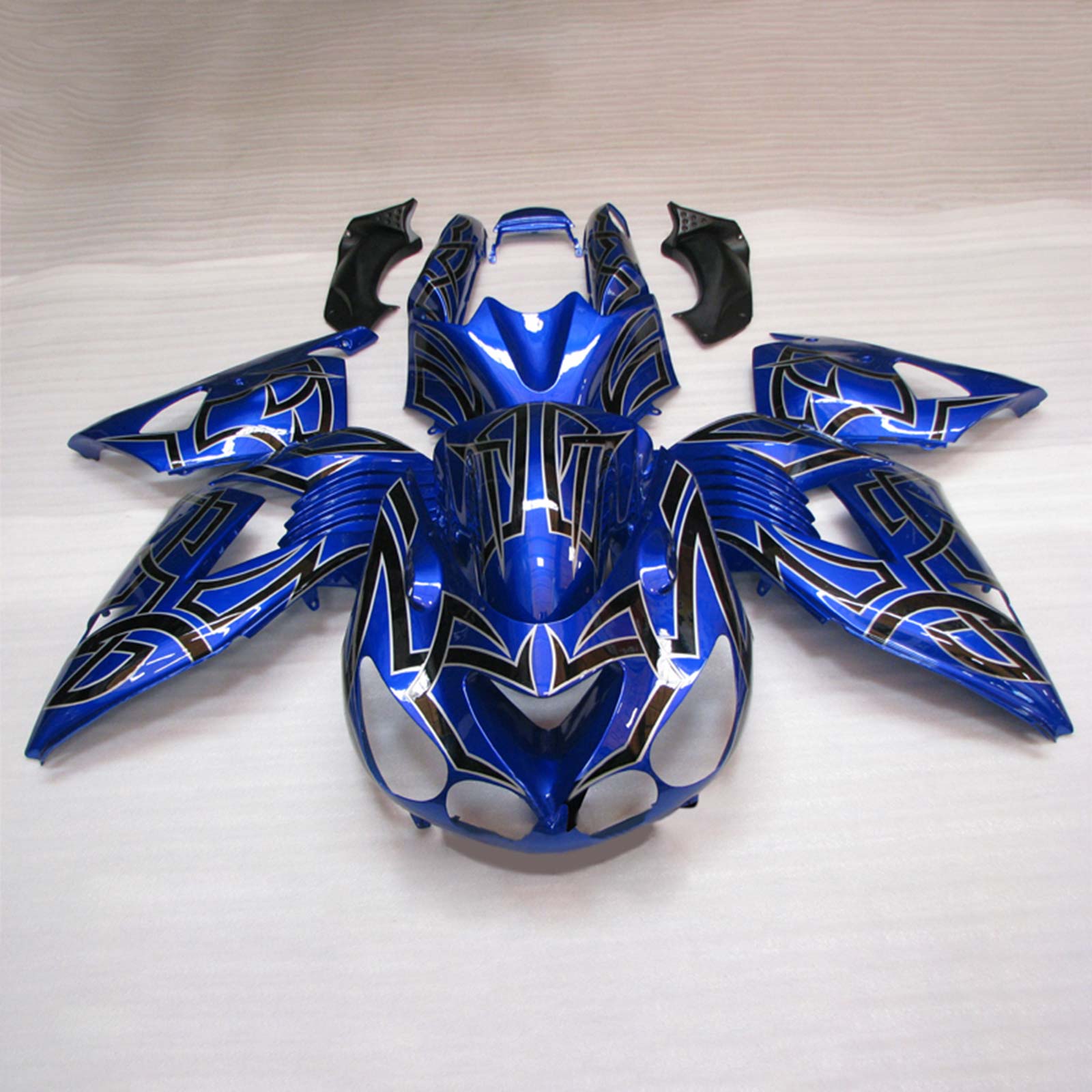 Amotopart 2006–2011 Kawasaki ZX14R Blue Style1 Verkleidungsset