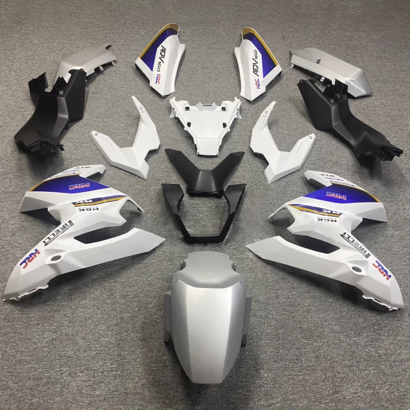 Amotopart 2022-2024 Kit carena Honda ADV160 ADV 160 bianco e blu