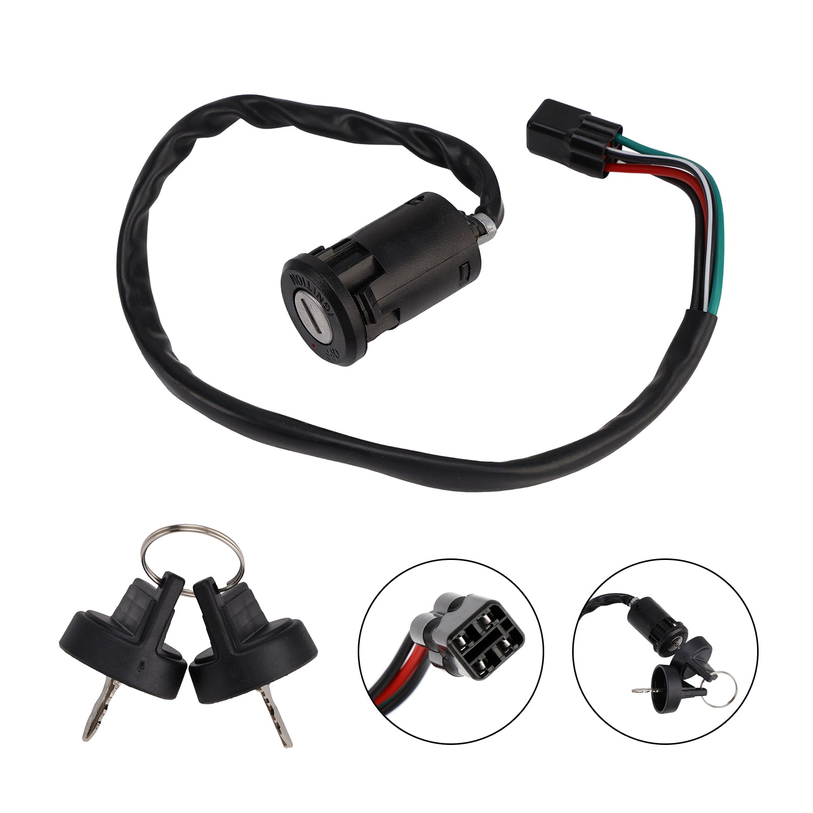 Honda Trx450R 04-09 Er 2006-2009/2012-2014 35100-Hp1-003 Ignition Key Switch