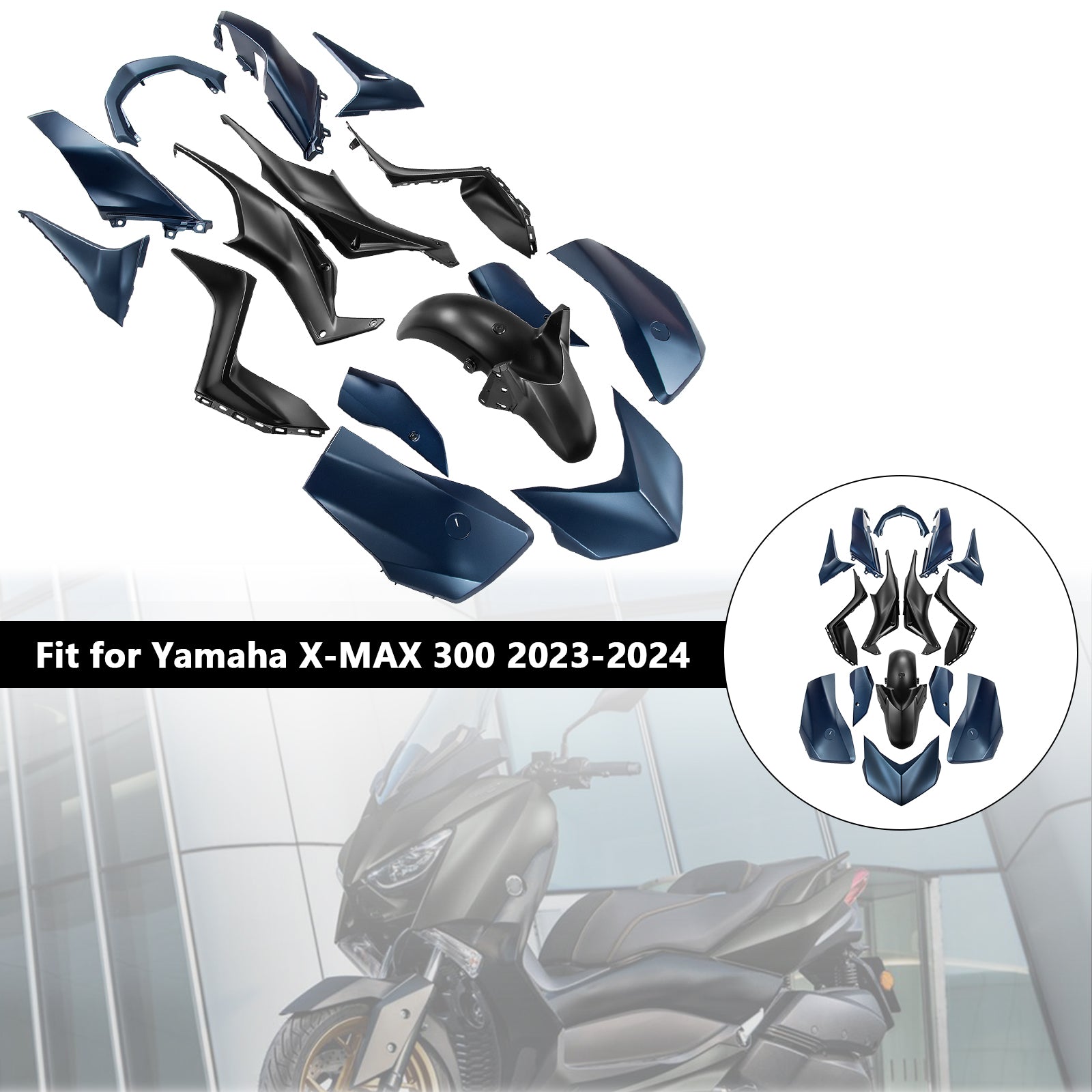 Amotopart 2023-2024 Yamaha X MAX 300 Verkleidungssatz