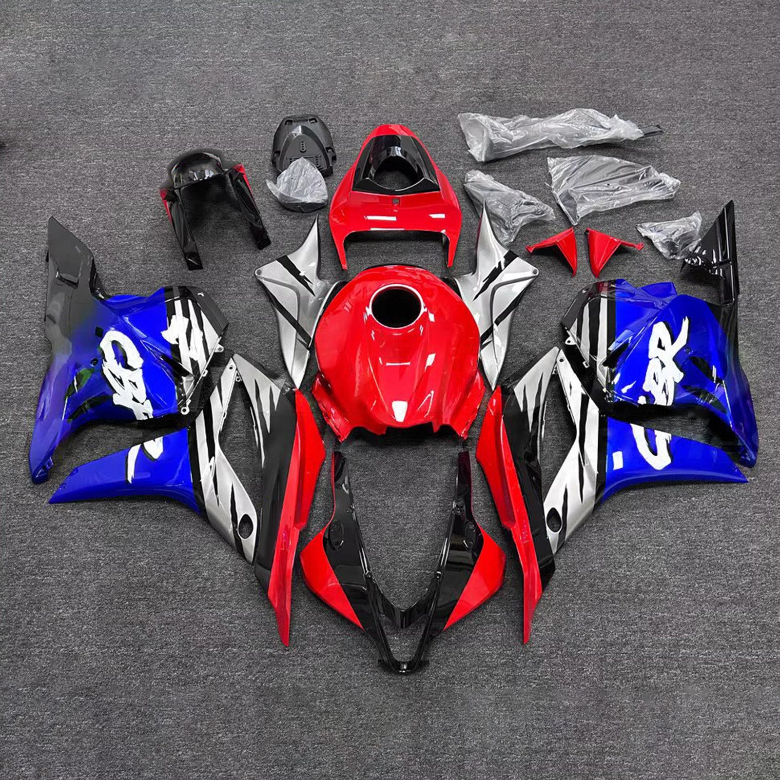 Amotopart 2009-2012 Honda CBR600RR Red Blue Fairing Kit