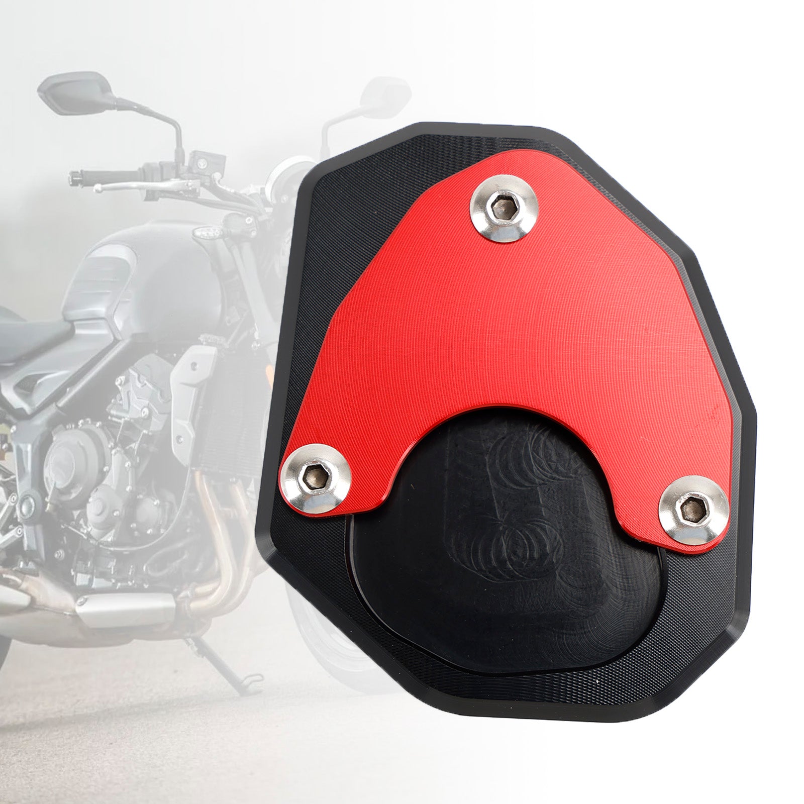 Béquille de moto, plaque d'agrandissement, coussinet adapté au Trident 660 2021