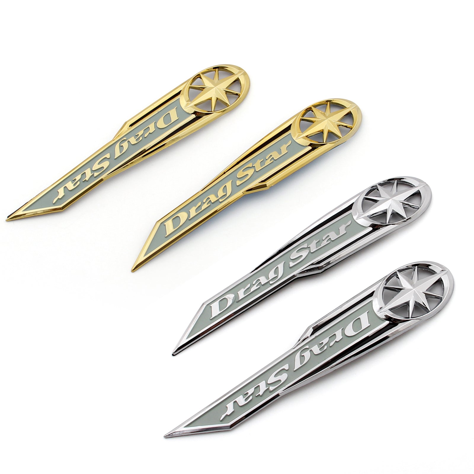2 pieces  Yamaha Drag Star Gas Tank Emblem Badge Decals Sticker