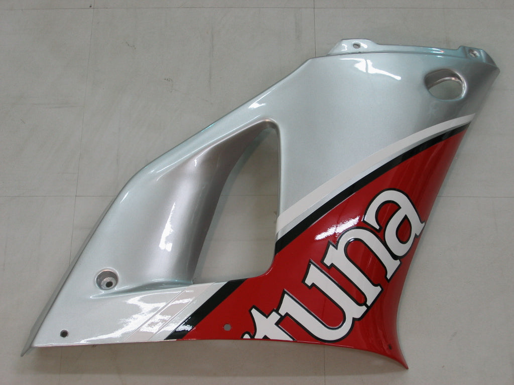 Amotopart 1998-1999 Yamaha YZF 1000 R1 Kit de carenado rojo y plateado