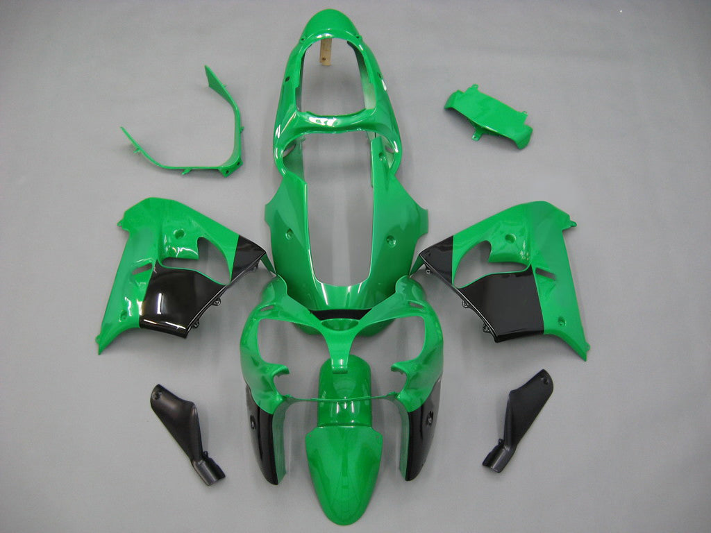 Zestaw owiewek Amotopart 2000-2001 Kawasaki ZX9R w kolorze zielonym i czarnym