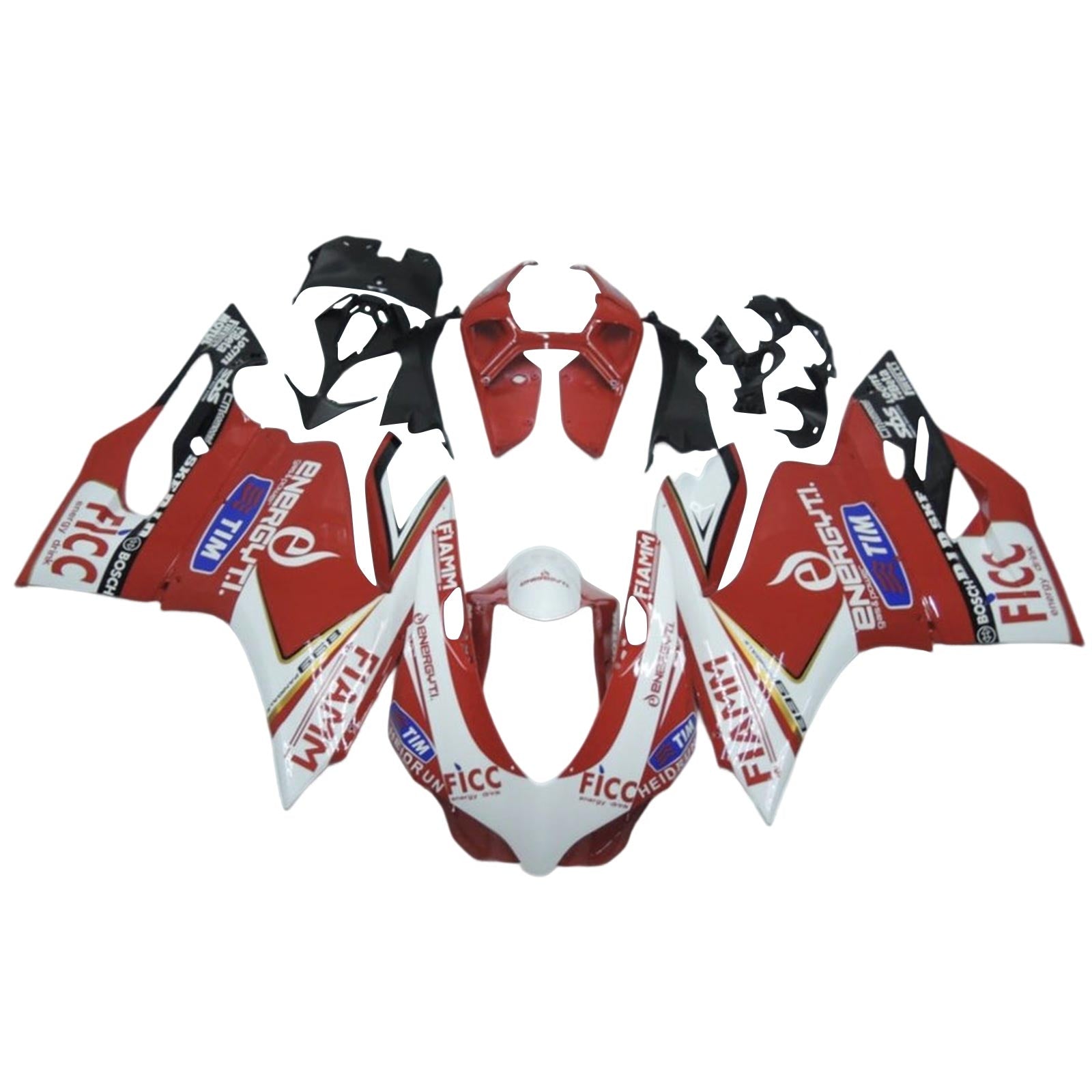 Amotopart Triumph Daytona 675 2013–2017 Rot-Weiß Style1 Verkleidungsset