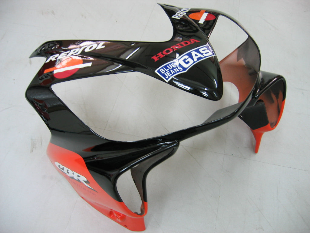 Amotopart 2004–2007 Honda CBR600 F4i Red &amp; Orange Repjol Verkleidungsset