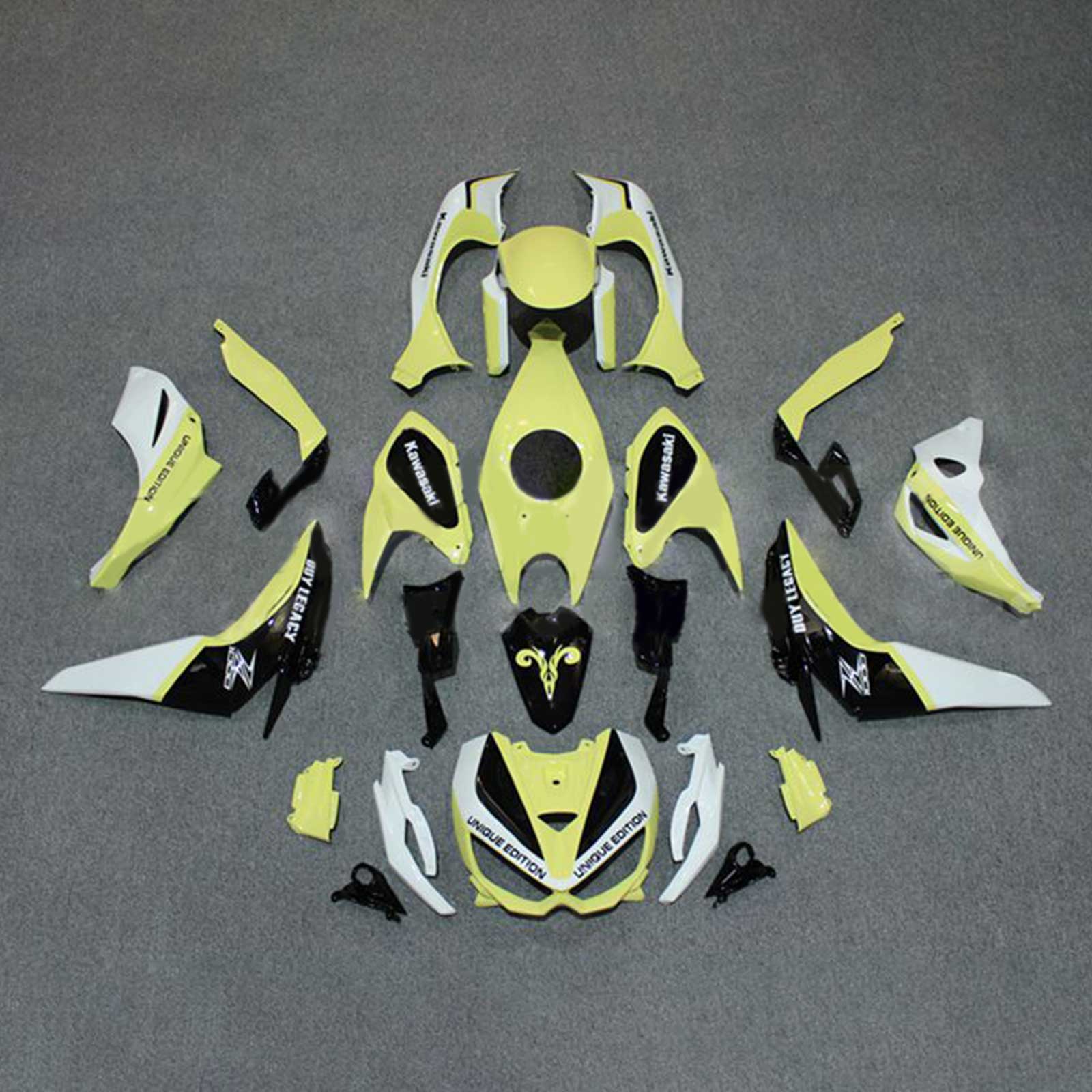 Amotopart 2014-2017 Z1000 Kawasaki Yellow&Black Style2 Fairing Kit