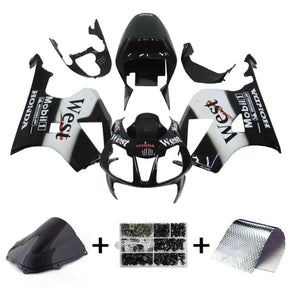 Amotopart 2000-2006 Honda VTR1000 RC51 Black White & Logo  Fairing Kit