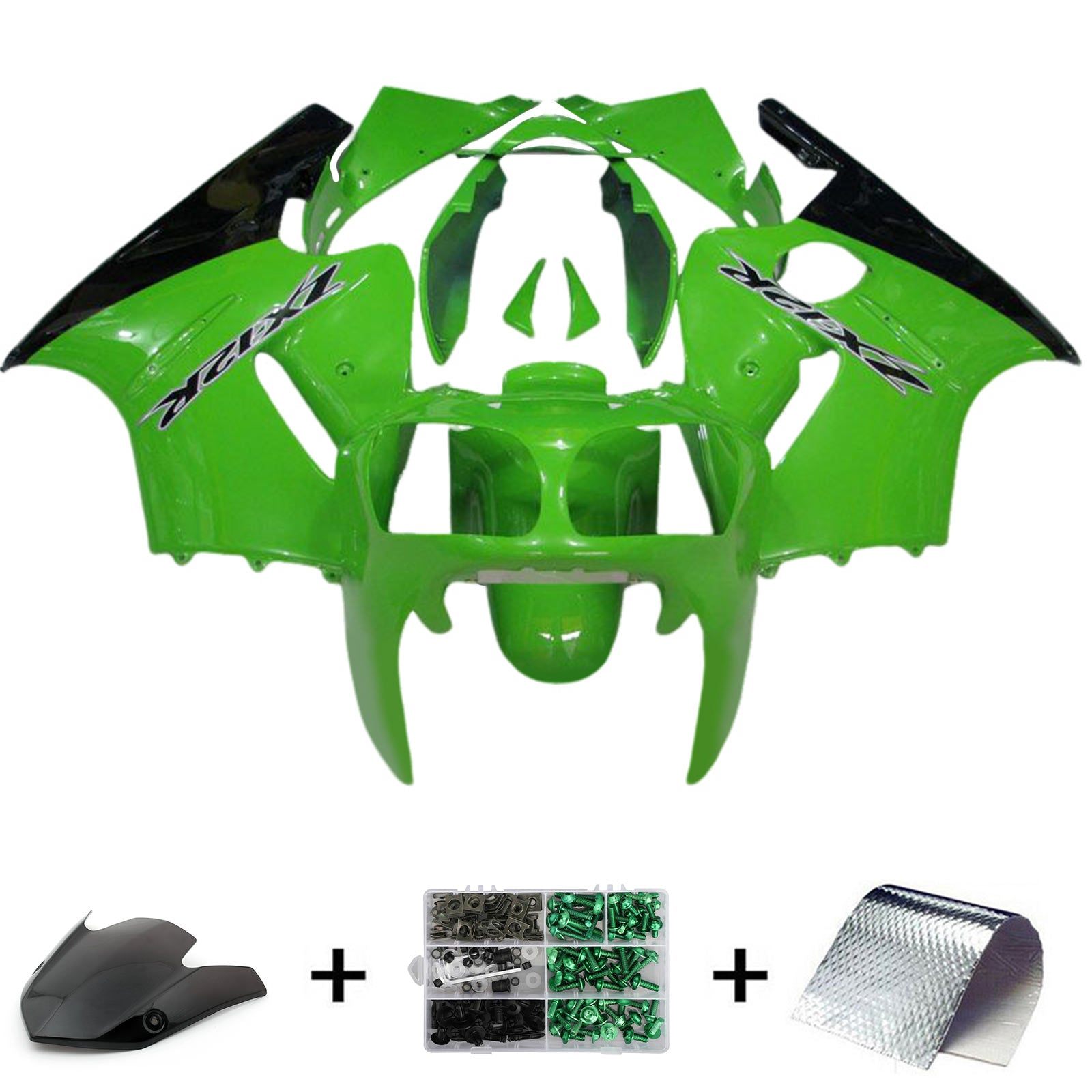 Amotopart 2002-2005  Kawasaki ZX12R Light Green  Fairing Kit