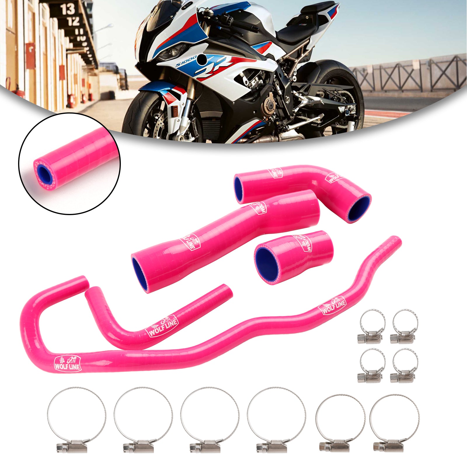 2019-2023 BMW S1000RR Silicone Radiator coolant Hose kit