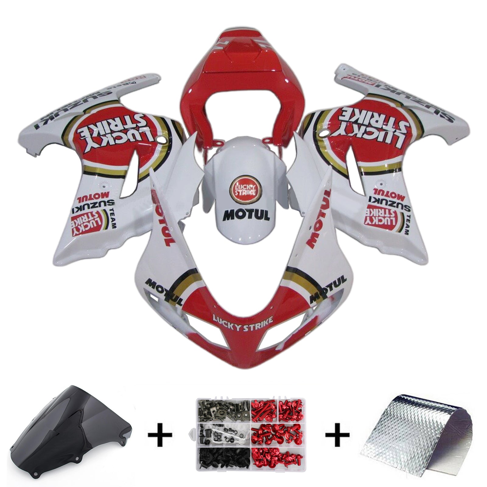 Amotopart 2003-2013 SV650 Suzuki rojo y blanco Style2 kit de carenado