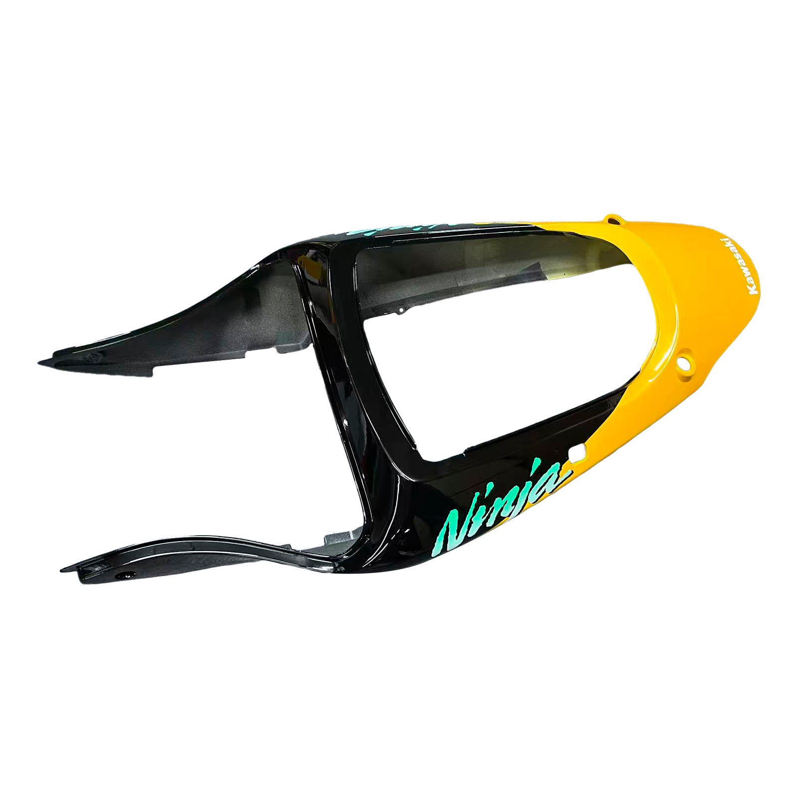 Amotopart 2000-2002 Kawasaki ZX6R 636 2005-2008 Kawasaki ZZR600 Yellow Black Fairing Kit