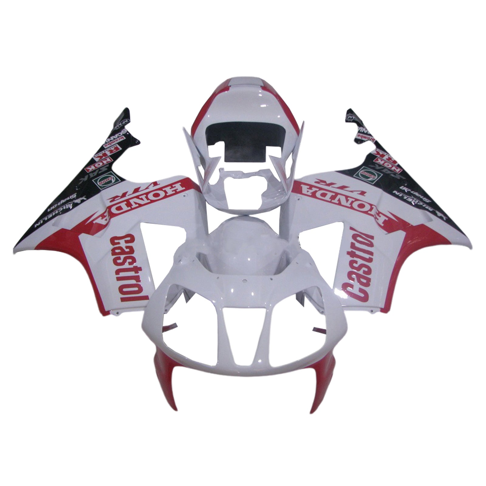 Amotopart 2000-2006 Honda VTR1000 RC51 White Black Red Fairing Kit