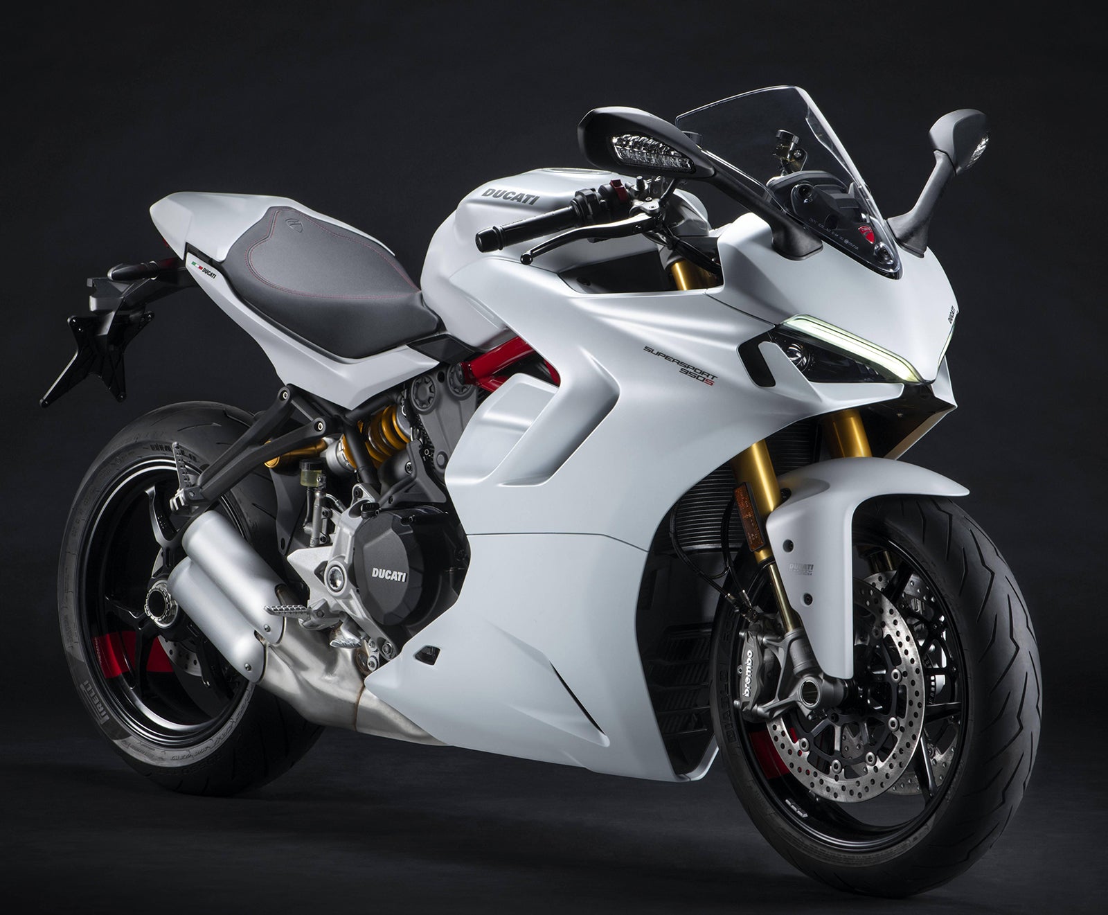 Amotopart 2021-2024 Ducati Supersport 950 / 950S Verkleidungssatz in glänzendem Weiß