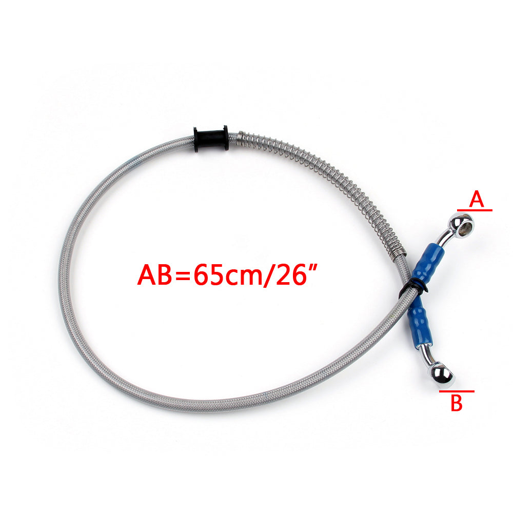 65cm/26" M10 Brake Oil Hose Line Banjo Fitting Stainless Steel End