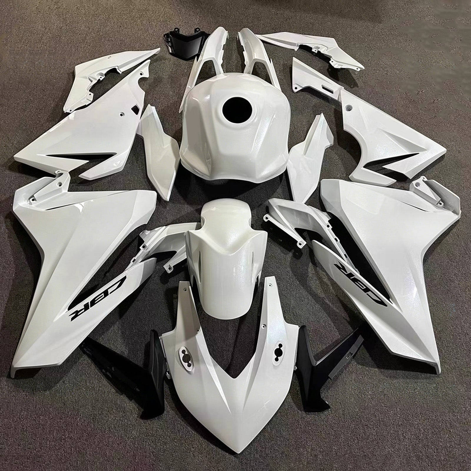 Amotopart 2019-2021 Honda CBR500R White Fairing Kit