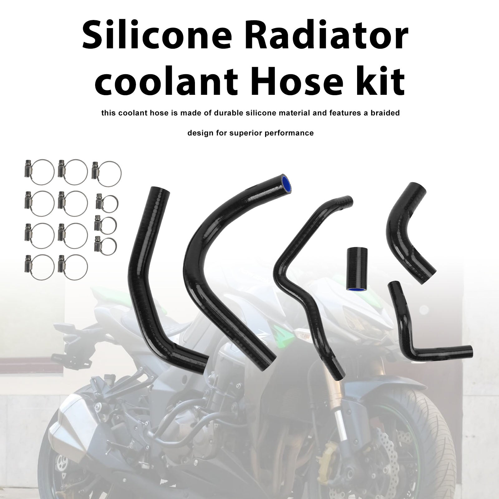 Kawasaki Z1000 Z1000SX Z1100 Silicone Radiator coolant Hose kit