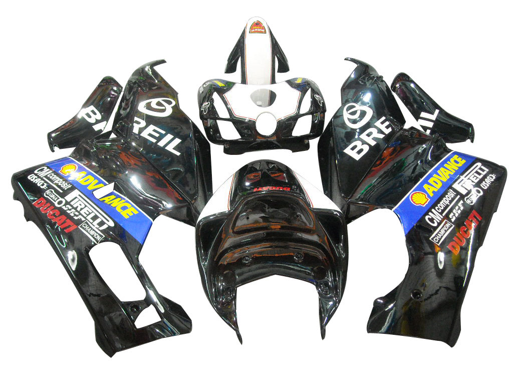 Amotopart 2003-2004 Ducati 999/749 Black Blue White Fairing Kit