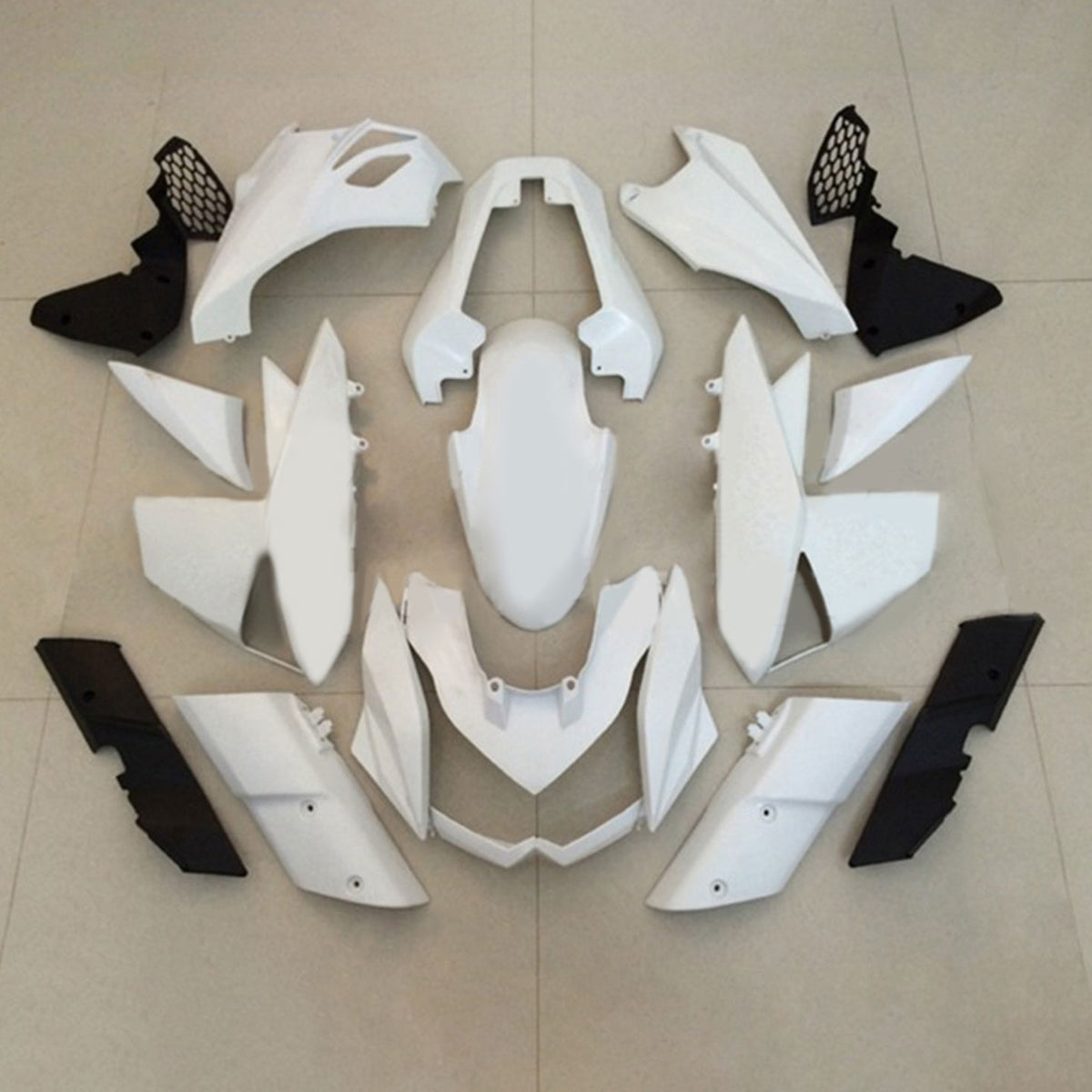 Amotopart 2010-2013 Z1000 Kawasaki Kit de carenado blanco