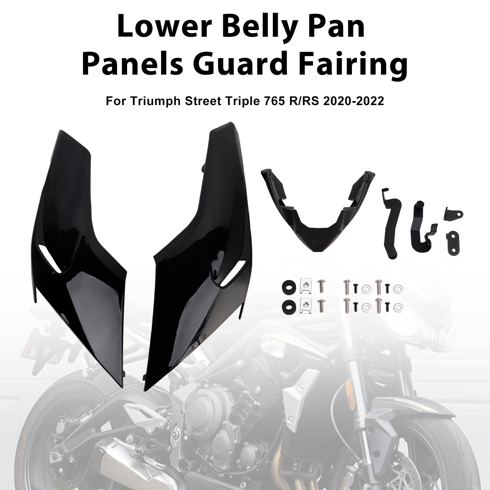 2020-2022 Street Triple 765 R/RS Lower Belly Pan Panels Guard Fairing