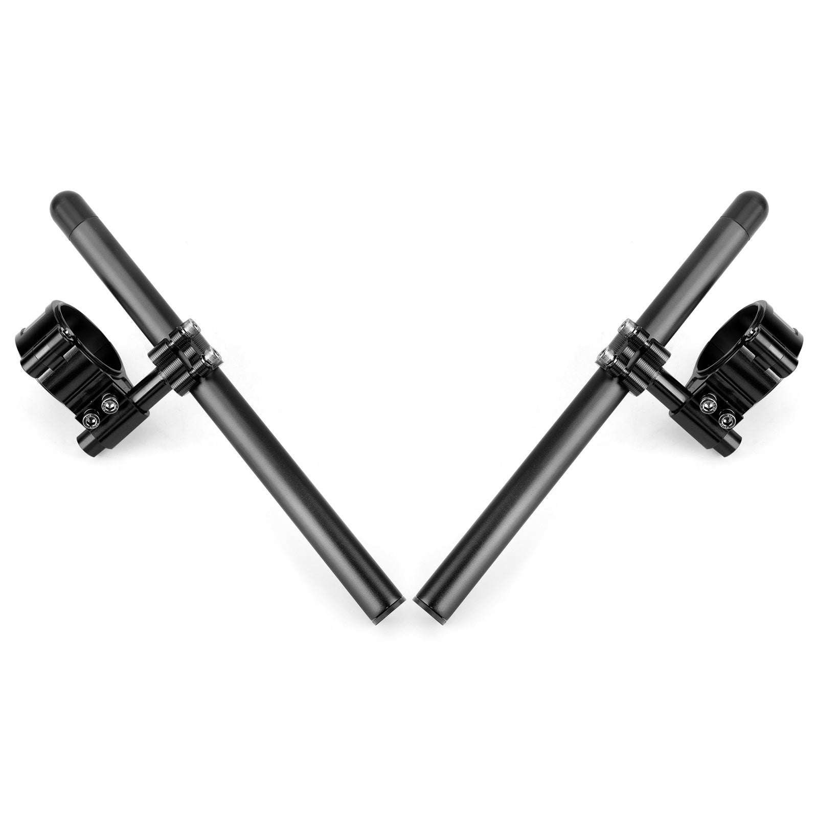 Universal Adjustable Rotatable CNC Billet Clip Ons Fork Tube Handlebar Kit 45mm Black