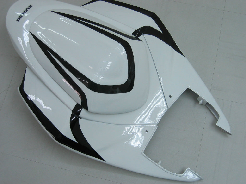 Amotopart 2005-2006 Suzuki GSXR1000 K5 White with Black Stripe Fairing Kit