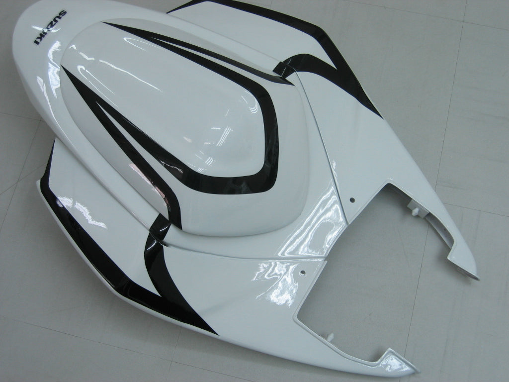 Amotopart 2005-2006 Suzuki GSXR1000 K5 bianco con kit carenatura a strisce nere