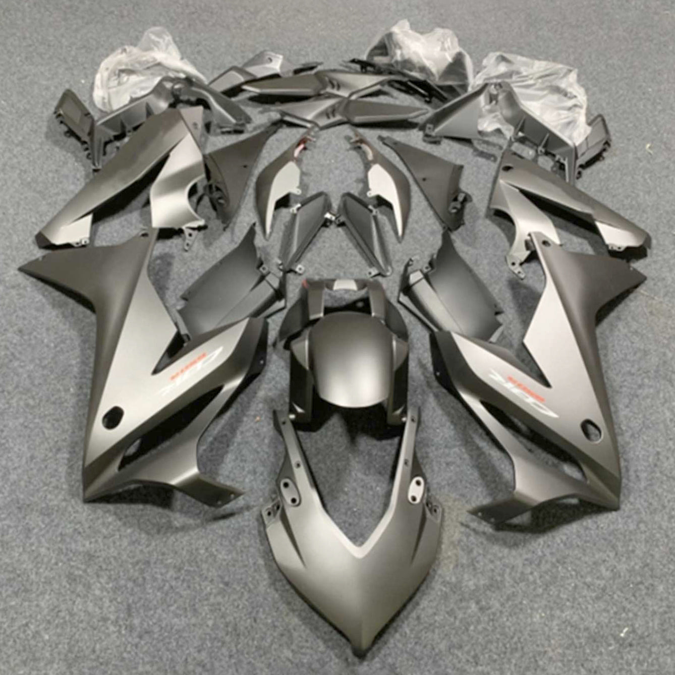 Kit de carénage Amotopart 2019-2020 Honda CBR650R gris clair mat