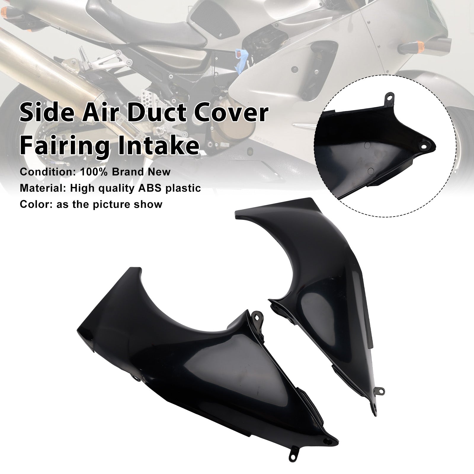 Kawasaki ZX12R 2000 2001 Side Air Duct Cover Fairing Intake