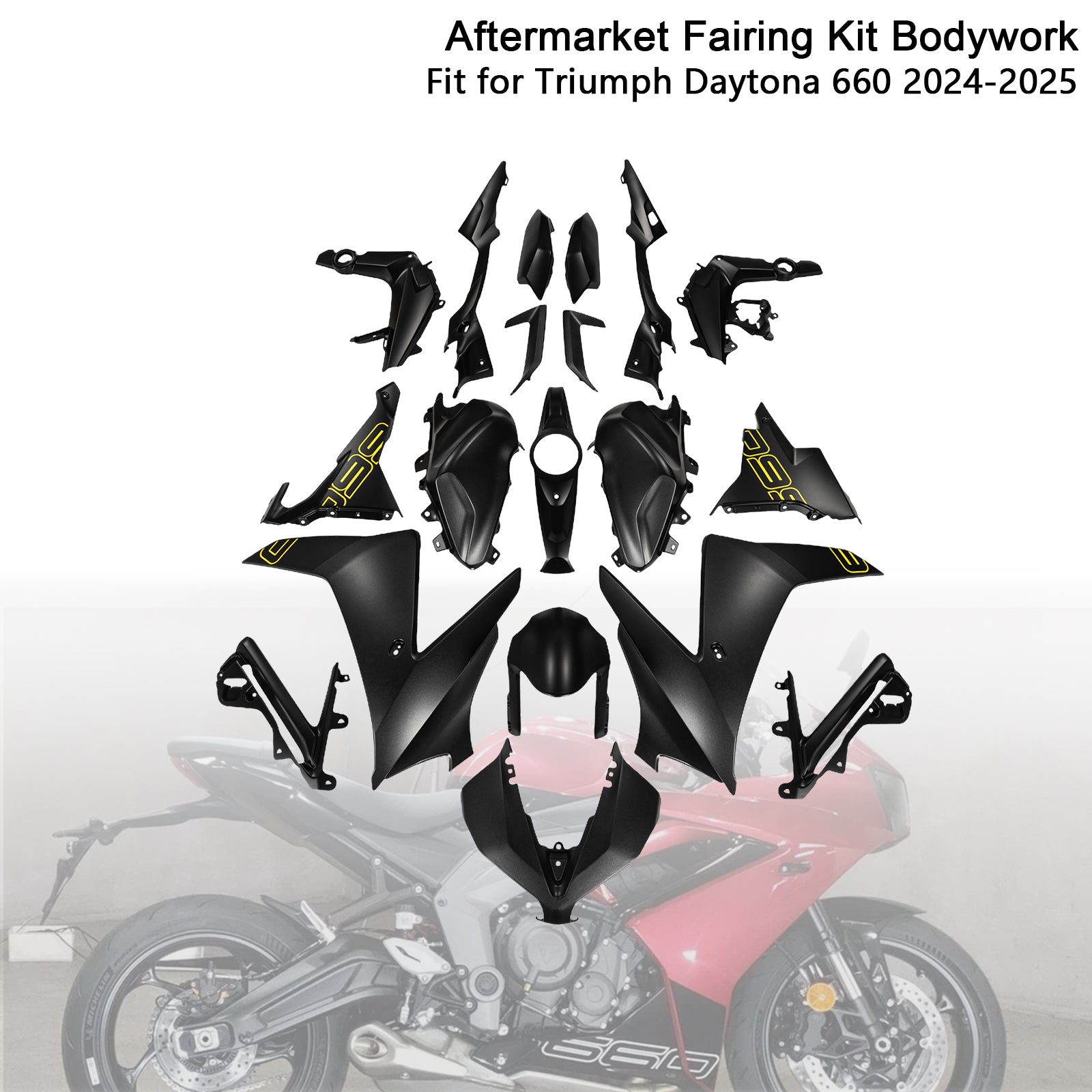 Amotopart 2024-2025 Triumph Daytona 660 Fairing Kit