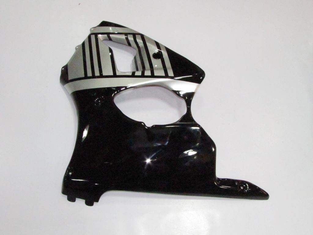 Amotopart 2000-2002 Kawasaki ZX6R 636 2005-2008 Kawasaki ZZR600 Black Silver Fairing Kit
