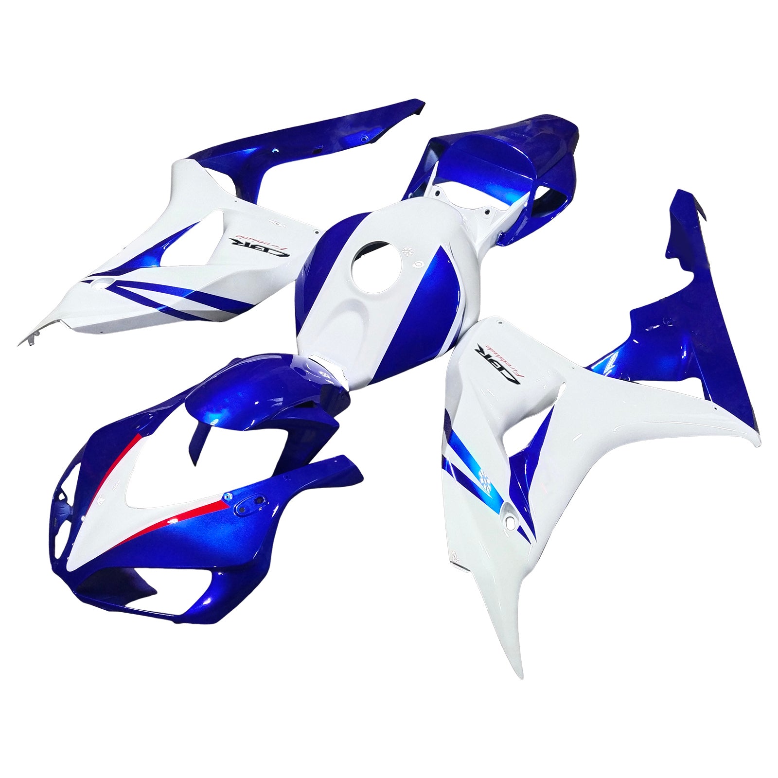 Amotopart 2006-2007 Honda CBR1000RR White/Blue Fairing Kit