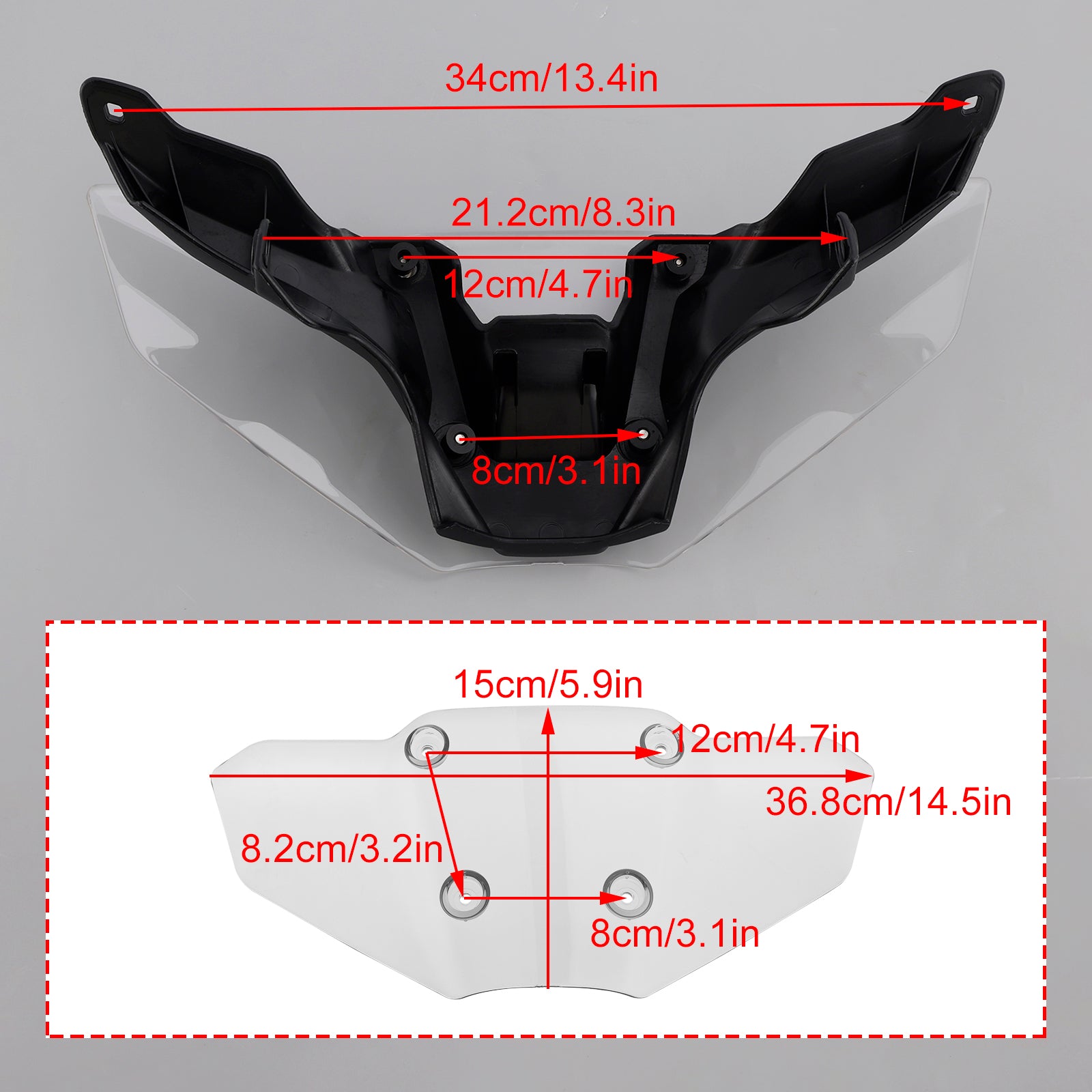 YAMAHA MT-09/SP 2024-2025 ABS MOTORCESCHILT RUTSHIELD RUTSCREEN