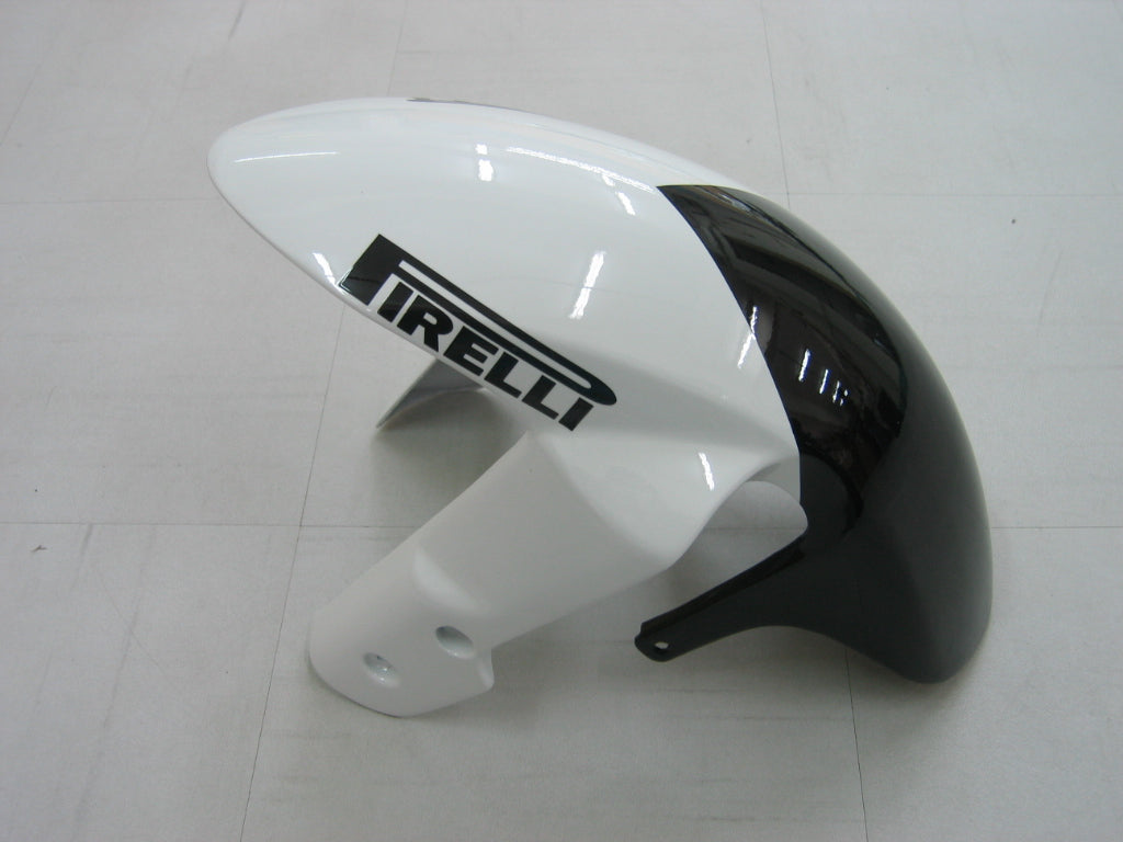 Amotopart 2005-2006 Suzuki GSXR1000 K5 White with Black Stripe Fairing Kit